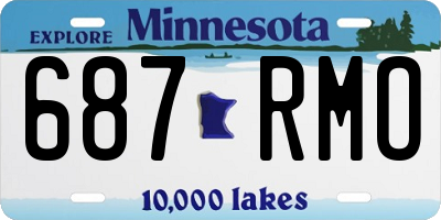 MN license plate 687RMO