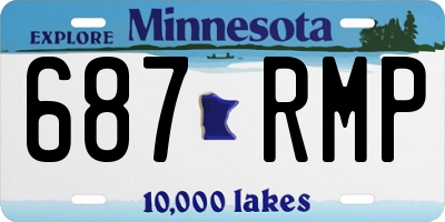 MN license plate 687RMP