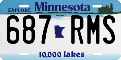 MN license plate 687RMS