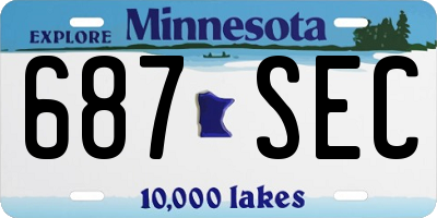 MN license plate 687SEC
