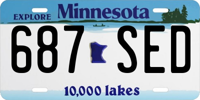 MN license plate 687SED