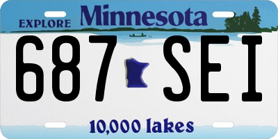 MN license plate 687SEI