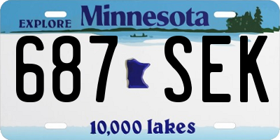 MN license plate 687SEK