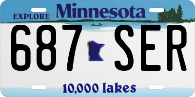 MN license plate 687SER