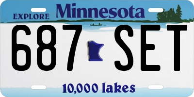 MN license plate 687SET