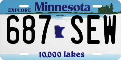 MN license plate 687SEW