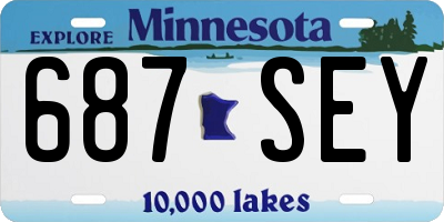 MN license plate 687SEY