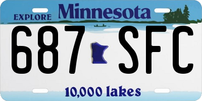 MN license plate 687SFC