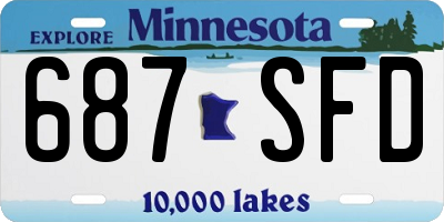 MN license plate 687SFD