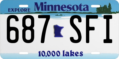 MN license plate 687SFI