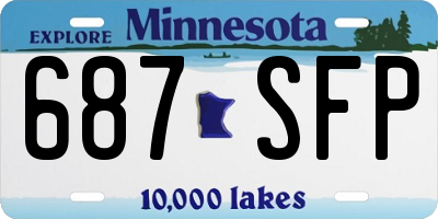 MN license plate 687SFP