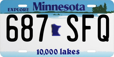 MN license plate 687SFQ