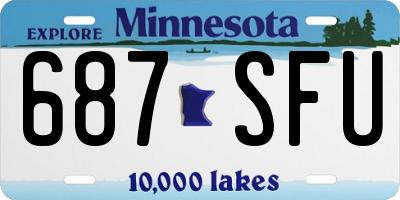 MN license plate 687SFU