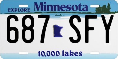 MN license plate 687SFY
