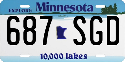 MN license plate 687SGD