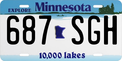 MN license plate 687SGH