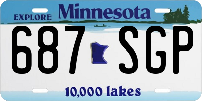 MN license plate 687SGP