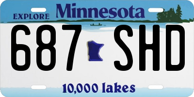 MN license plate 687SHD