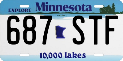 MN license plate 687STF