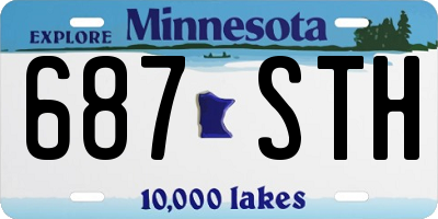 MN license plate 687STH