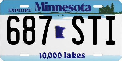 MN license plate 687STI