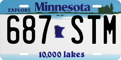 MN license plate 687STM