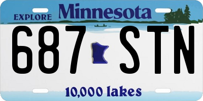 MN license plate 687STN