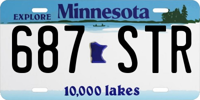 MN license plate 687STR