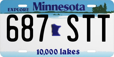 MN license plate 687STT