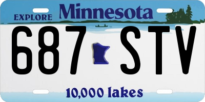 MN license plate 687STV