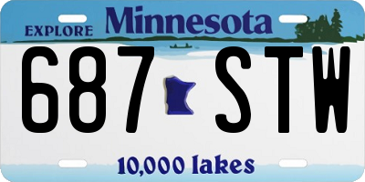 MN license plate 687STW