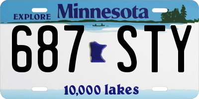 MN license plate 687STY