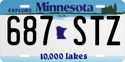 MN license plate 687STZ
