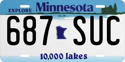 MN license plate 687SUC