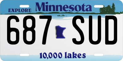 MN license plate 687SUD