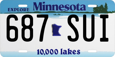 MN license plate 687SUI