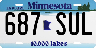 MN license plate 687SUL