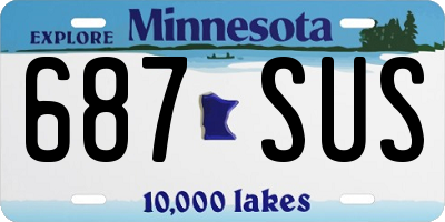 MN license plate 687SUS