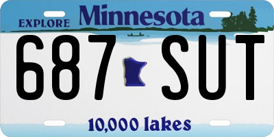 MN license plate 687SUT