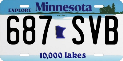 MN license plate 687SVB