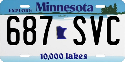 MN license plate 687SVC