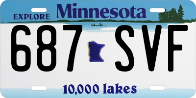 MN license plate 687SVF