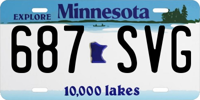 MN license plate 687SVG