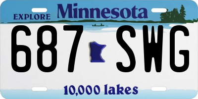 MN license plate 687SWG