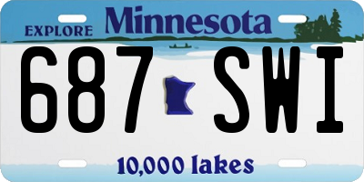 MN license plate 687SWI