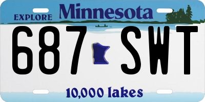 MN license plate 687SWT