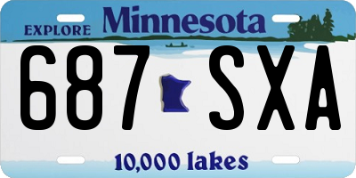 MN license plate 687SXA