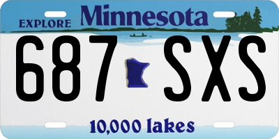 MN license plate 687SXS