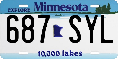 MN license plate 687SYL