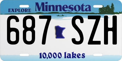 MN license plate 687SZH